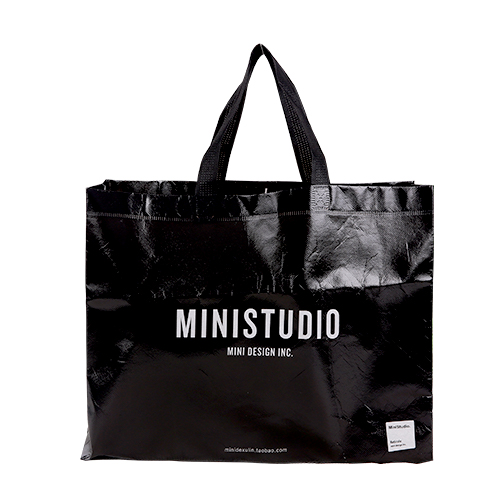 黑色手提服裝宣傳無(wú)紡布袋定制