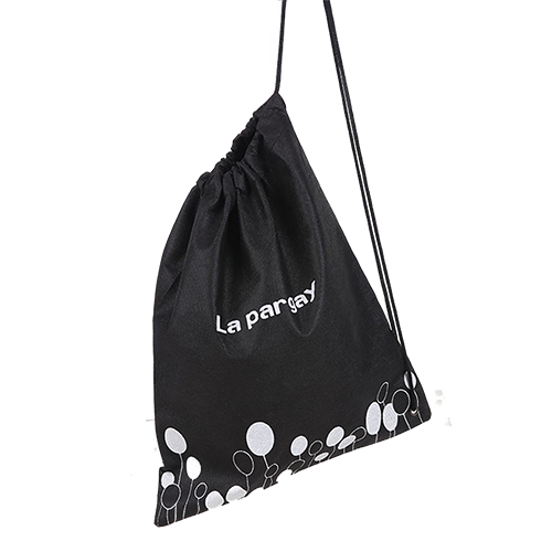 黑色無紡布廣告束口袋訂制