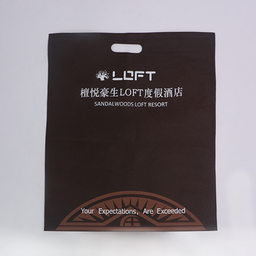 褐色無(wú)紡布平口宣傳袋訂做