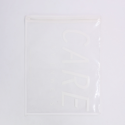 白色無(wú)紡布購(gòu)物收納拉鏈袋訂制