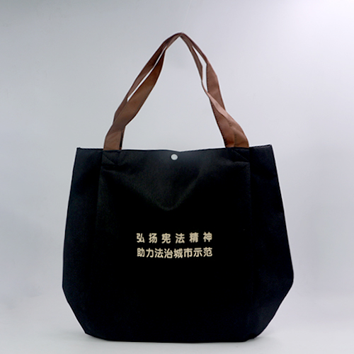 黑色廣告服裝手提環(huán)保袋定做